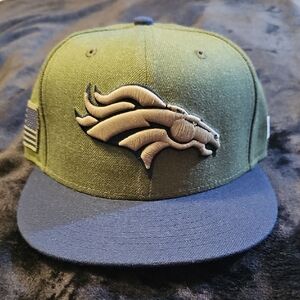 NFL Olive and Navy Hat with Embroidered Logo